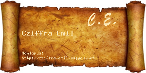 Cziffra Emil névjegykártya